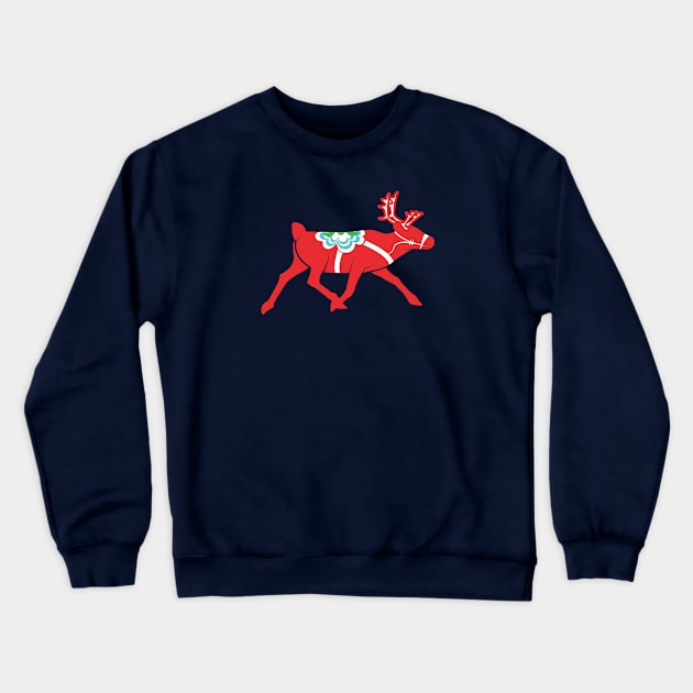 Dala Christmas Reindeer Crewneck Sweatshirt by CloudWalkerDesigns